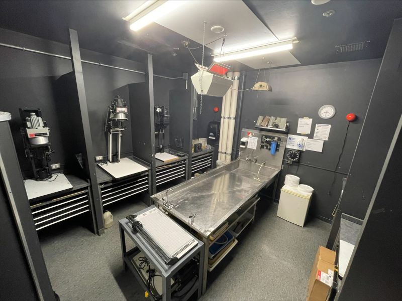 A photograph of the Hart House darkroom.