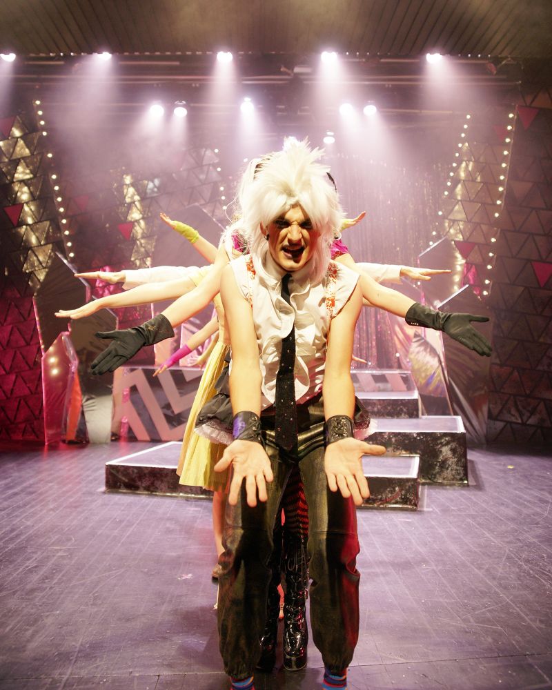 Performers on stage during the production of THE ROCKY HORROR SHOW