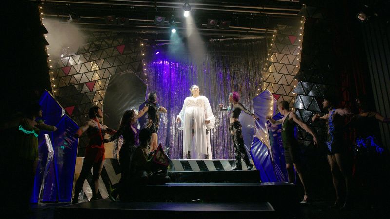 Performers on stage during the production of THE ROCKY HORROR SHOW